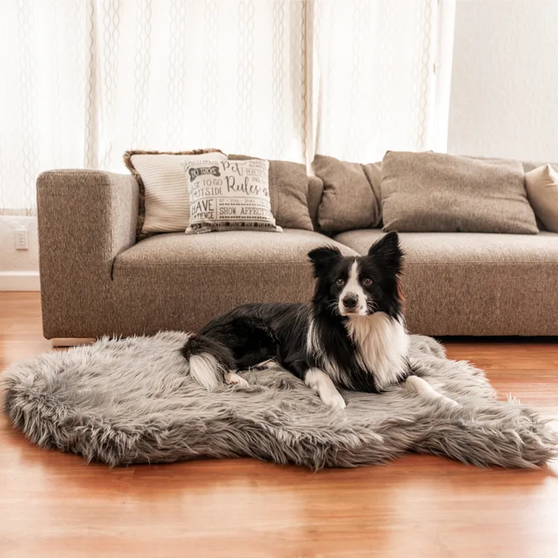 PupRug Faux Fur Orthopedic Dog Bed For Large To XL Dogs