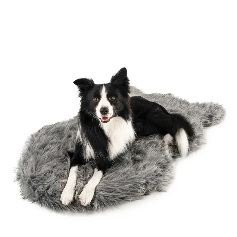 PupRug Faux Fur Orthopedic Dog Bed For Large To XL Dogs