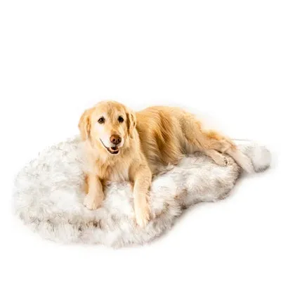 PupRug Faux Fur Orthopedic Dog Bed For Large To XL Dogs