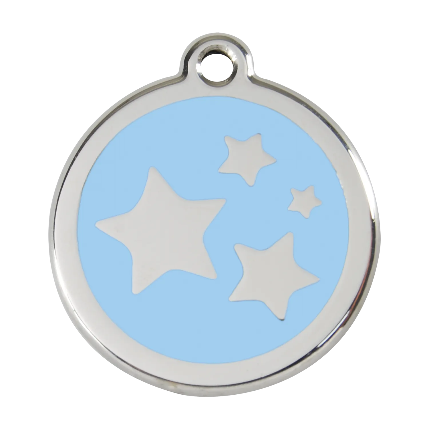 Red Dingo Stainless Steel & Enamel Stars Dog ID Tag
