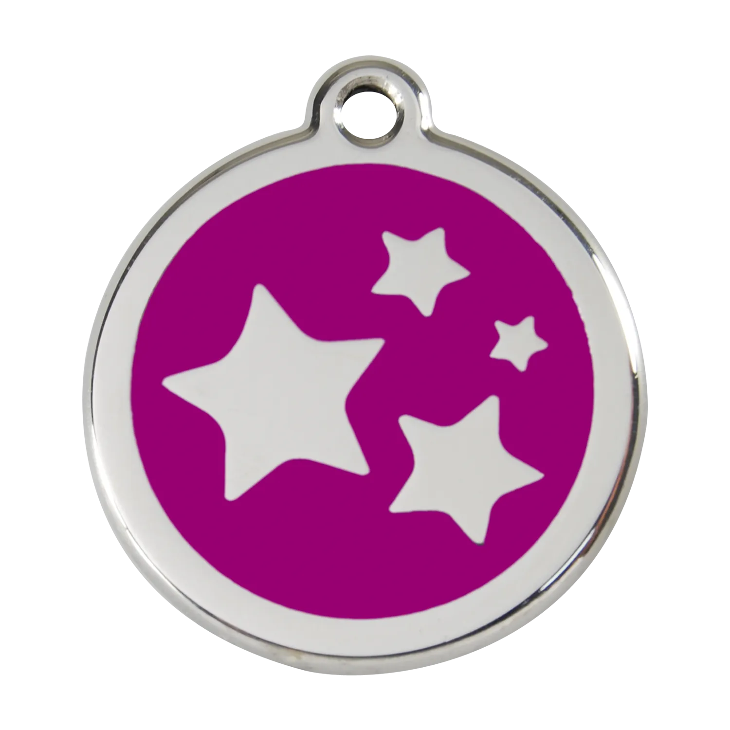 Red Dingo Stainless Steel & Enamel Stars Dog ID Tag