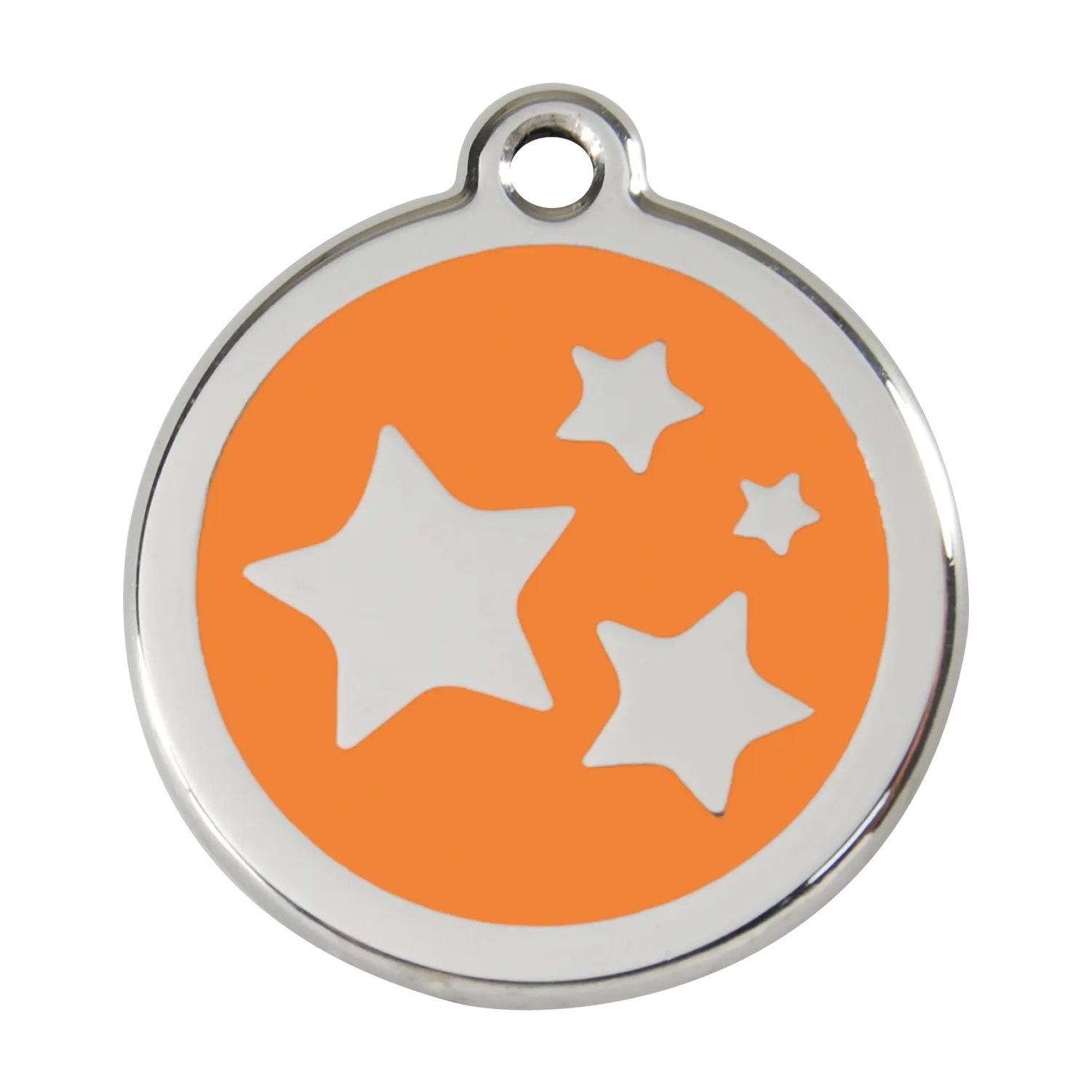 Red Dingo Stainless Steel & Enamel Stars Dog ID Tag