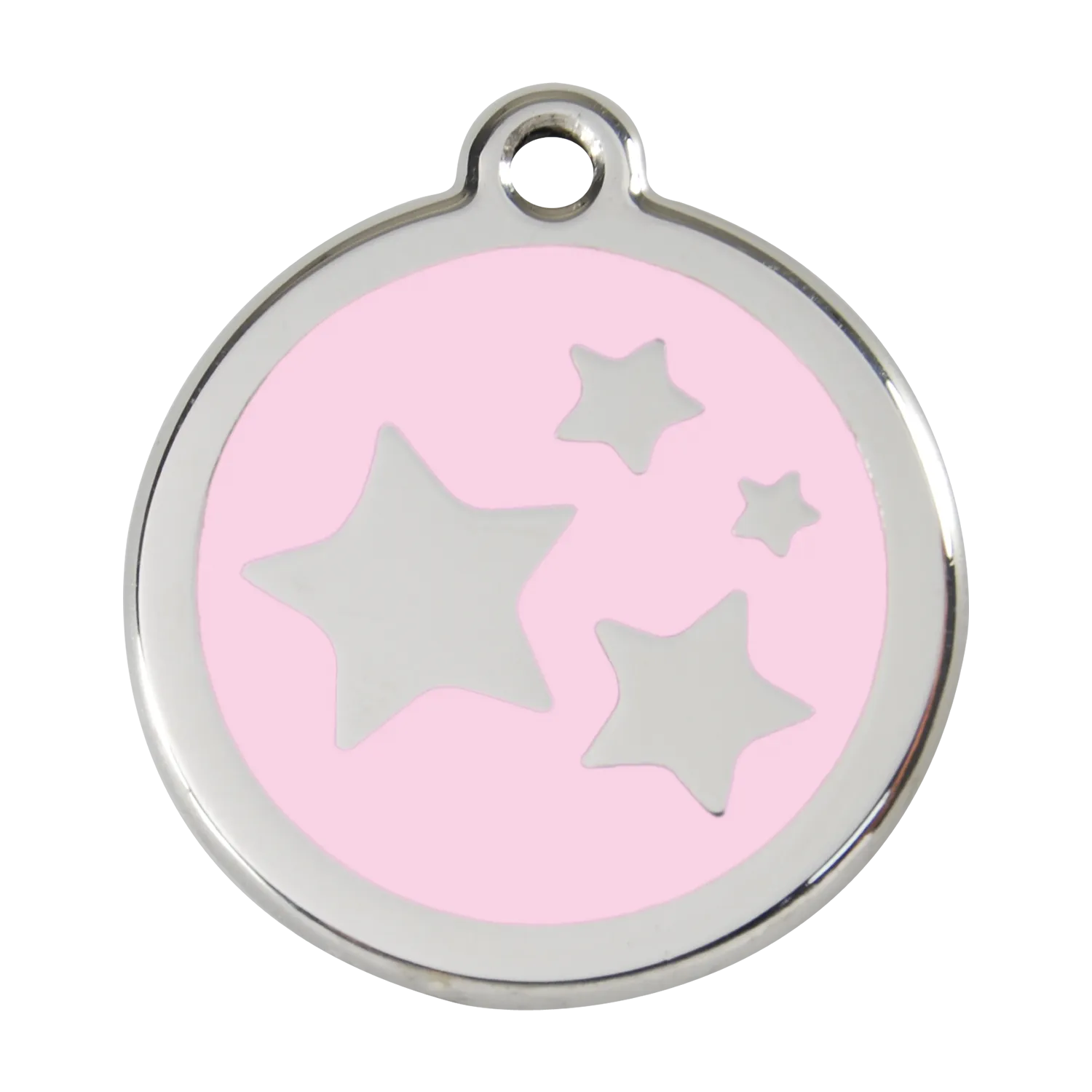 Red Dingo Stainless Steel & Enamel Stars Dog ID Tag
