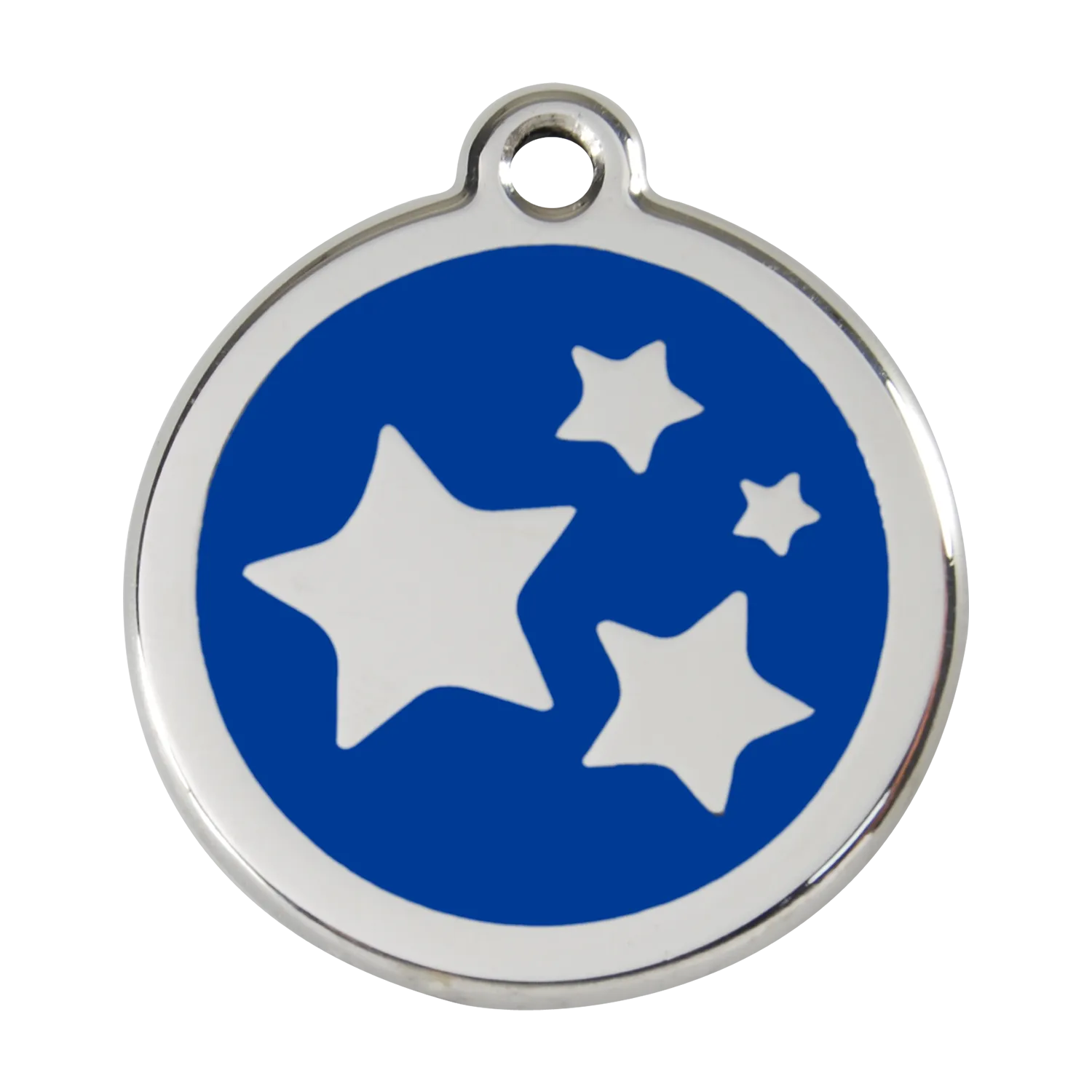 Red Dingo Stainless Steel & Enamel Stars Dog ID Tag