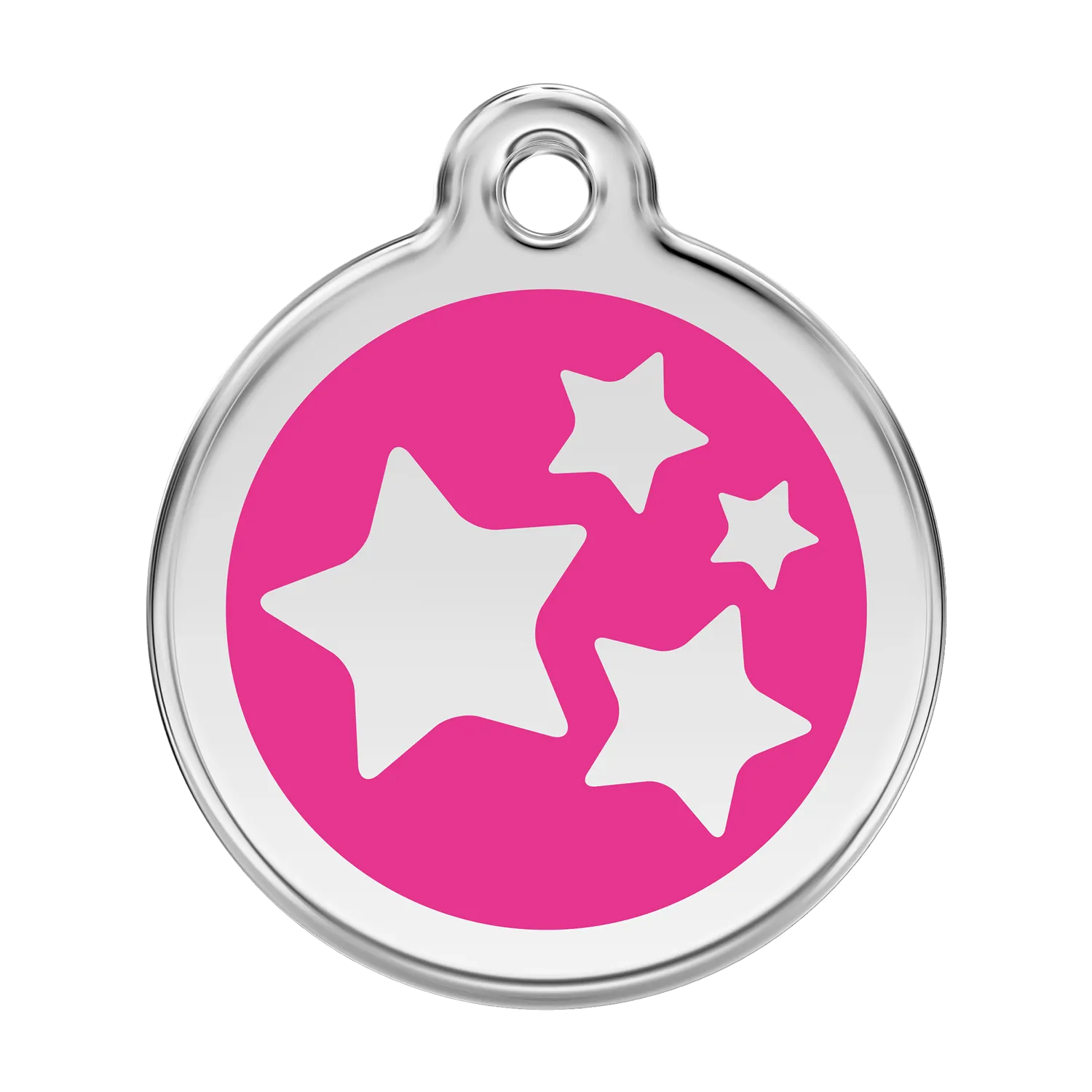 Red Dingo Stainless Steel & Enamel Stars Dog ID Tag
