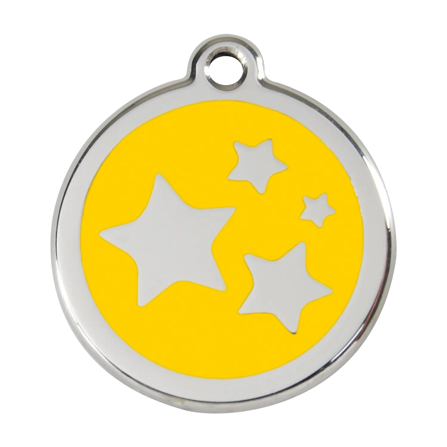 Red Dingo Stainless Steel & Enamel Stars Dog ID Tag