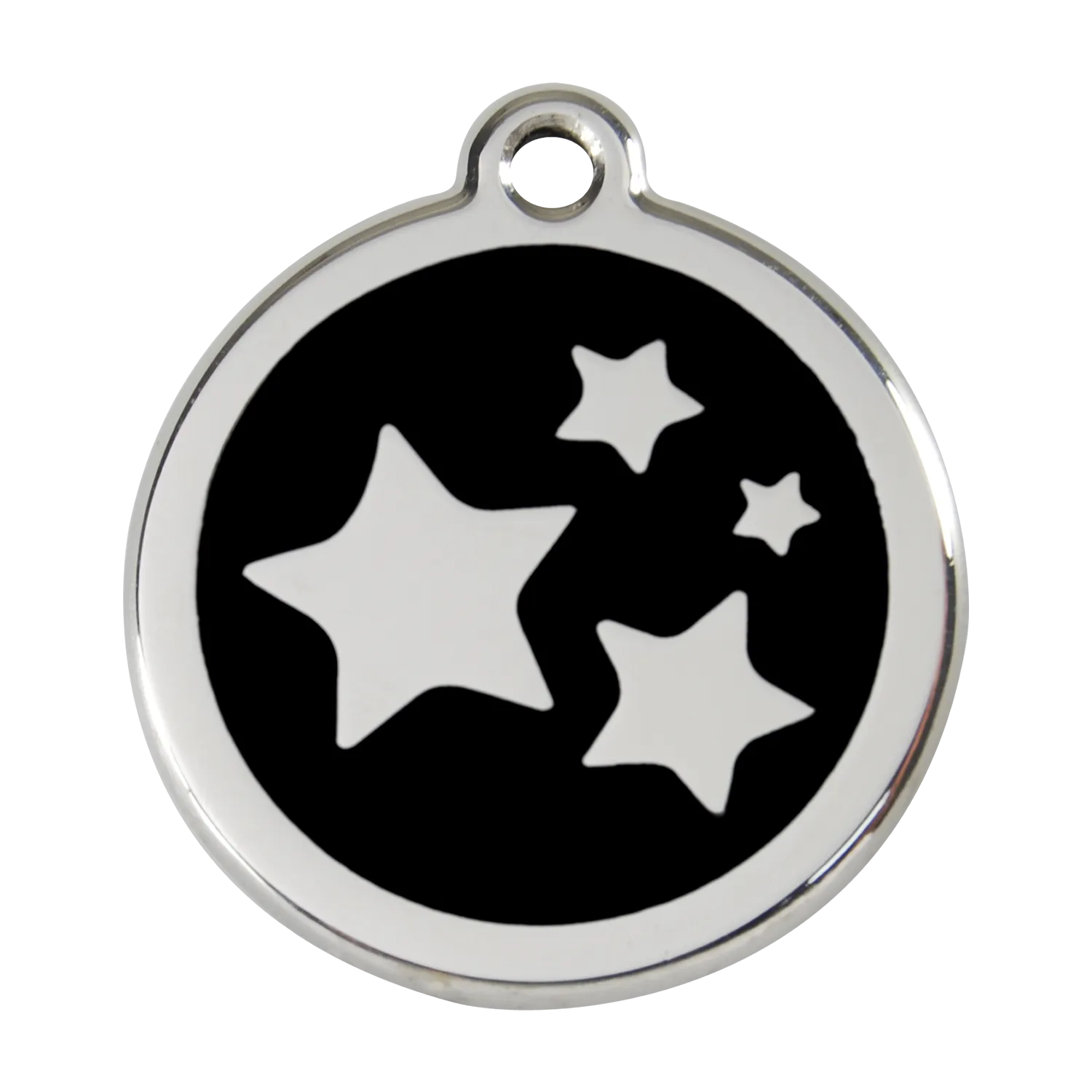 Red Dingo Stainless Steel & Enamel Stars Dog ID Tag