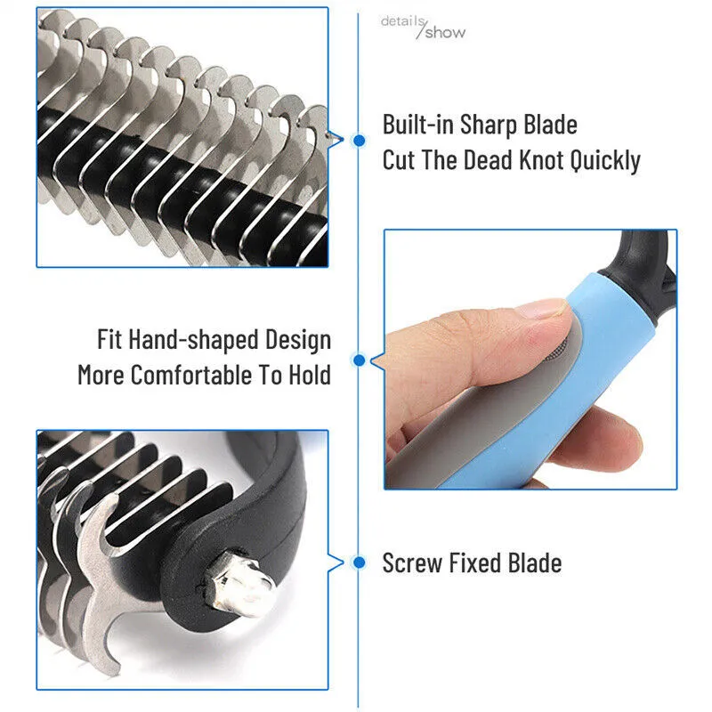 RESTOCKING  Undercoat Hair Grooming Brush For Dogs or Cats