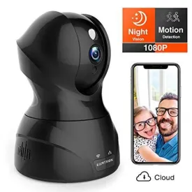 Security Camera 1080P WiFi Dog Pet Camera - KAMTRON Wireless Indoor Pan/Tilt/Zoom Home Camera Baby Monitor IP Camera with Motion Detection Two-Way Audio, Night Vision - Cloud Storage