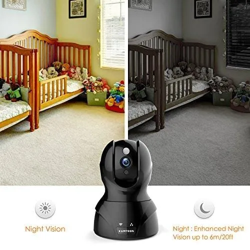 Security Camera 1080P WiFi Dog Pet Camera - KAMTRON Wireless Indoor Pan/Tilt/Zoom Home Camera Baby Monitor IP Camera with Motion Detection Two-Way Audio, Night Vision - Cloud Storage