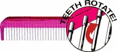 Shedding Rake with Staggered Rotating Stainless Steel Teeth