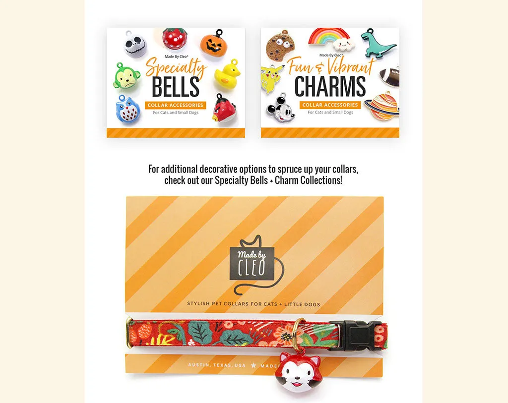 Solid Color Pet Collar Jingle Bell (10 Colors) - Pick One - For Cat Collars & Small Dog Collars