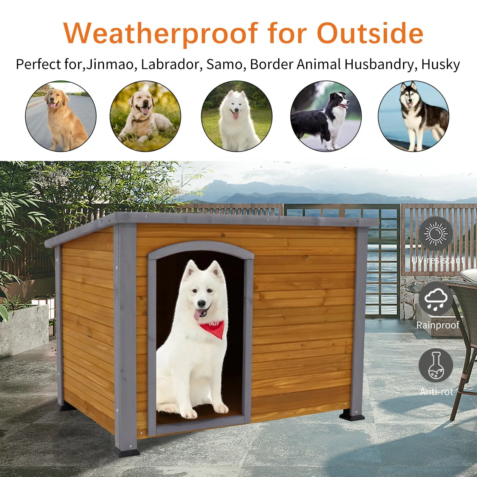 Timber Haven – Weatherproof Dog House