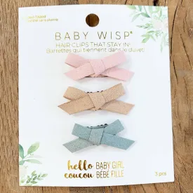 Tiny Wisp Clips Set of 3 - Sandy by Baby Wisp