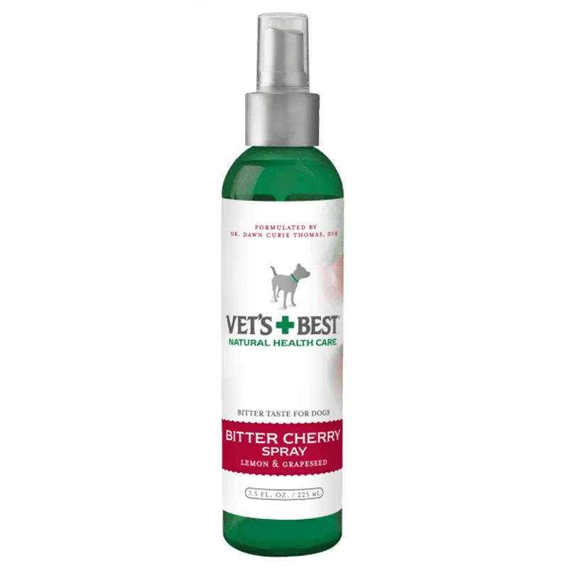 Vets Best Dog Bitter Cherry Chew Deterrent Spray 7.5oz