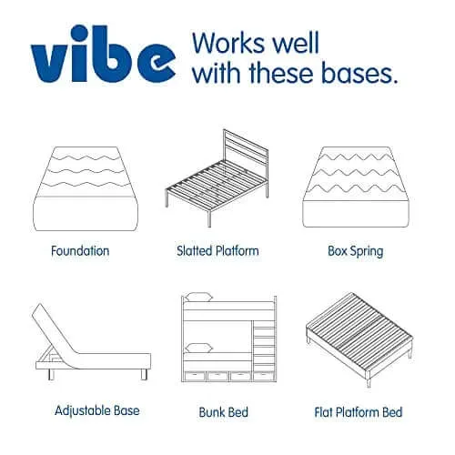 Vibe Quilted Gel Memory Foam Mattress, 12" - Innerspring Hybrid Pillow Top