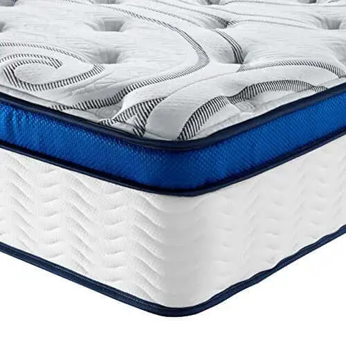 Vibe Quilted Gel Memory Foam Mattress, 12" - Innerspring Hybrid Pillow Top