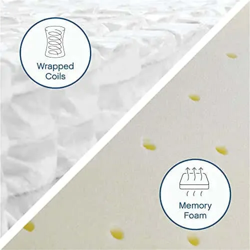 Vibe Quilted Gel Memory Foam Mattress, 12" - Innerspring Hybrid Pillow Top