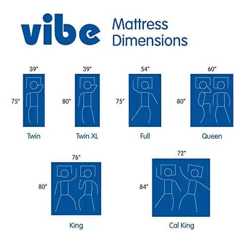 Vibe Quilted Gel Memory Foam Mattress, 12" - Innerspring Hybrid Pillow Top