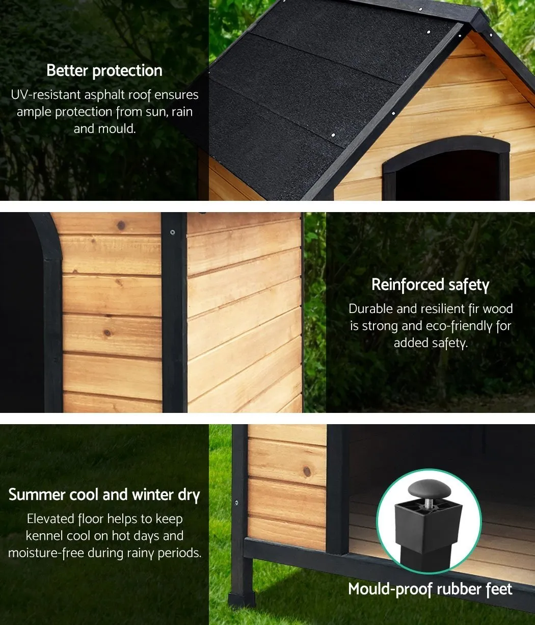 XL Wooden Dog Kennel